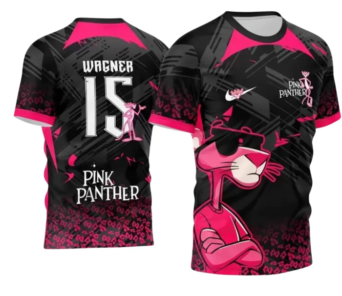 Arte para Camiseta Interclasse Pantera Cor de Rosa