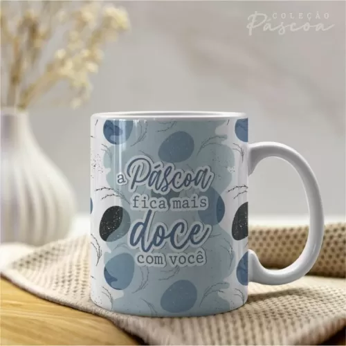 Artes Caneca Personalizada Páscoa V24 (Vintage)