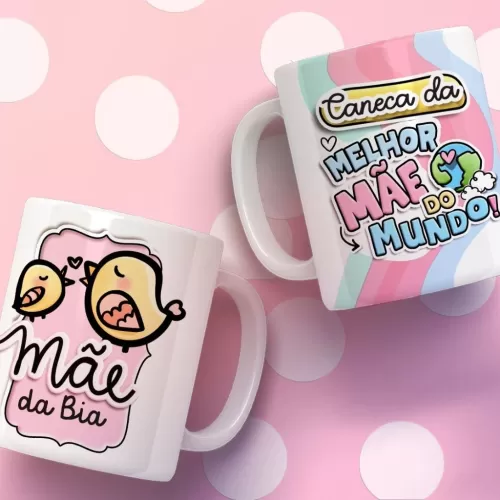 Artes Canecas Mães + Caixa Bolsa