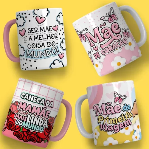 Artes Canecas Mães + Caixa Bolsa