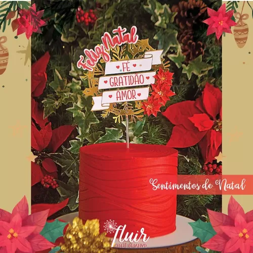 Básicos de Natal – Topo de Bolo – Fluir Ateliê Criativo