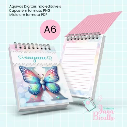 Bloquinho A6 Alfabeto Butterfly (Jana Bicalho)
