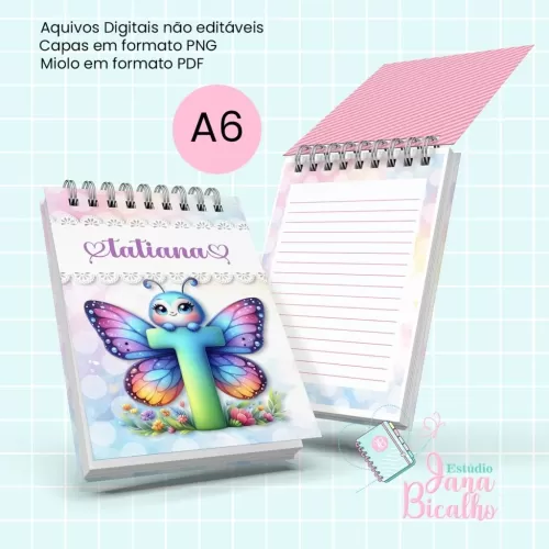 Bloquinho A6 Alfabeto Butterfly (Jana Bicalho)