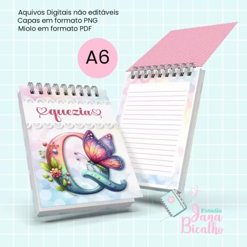 Bloquinho A6 Alfabeto Butterfly (Jana Bicalho)