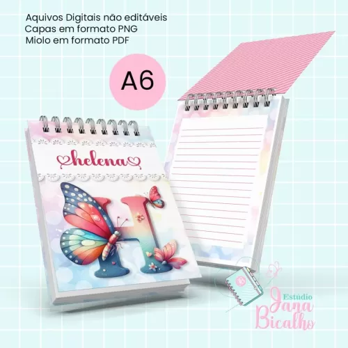 Bloquinho A6 Alfabeto Butterfly (Jana Bicalho)