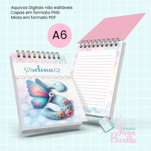 Bloquinho A6 Alfabeto Butterfly (Jana Bicalho)