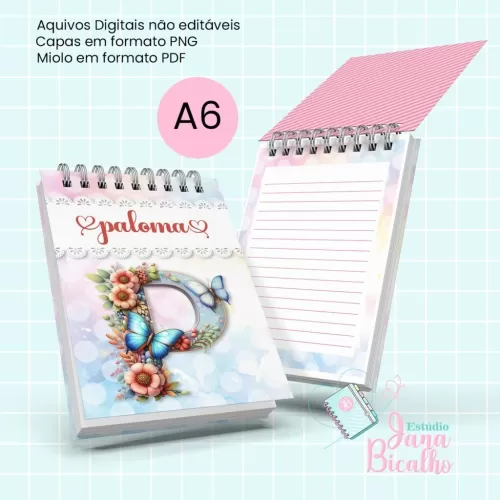 Bloquinho A6 Alfabeto Butterfly (Jana Bicalho)