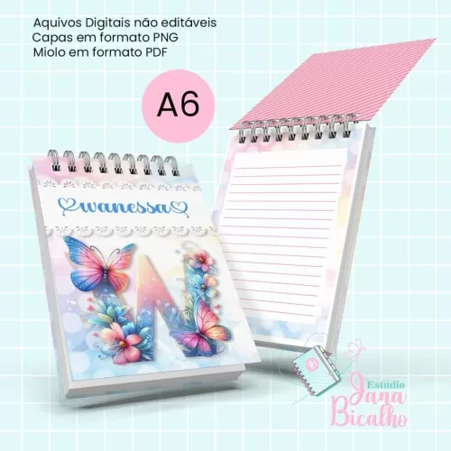 Bloquinho A6 Alfabeto Butterfly (Jana Bicalho)