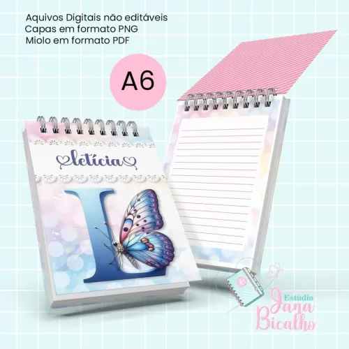 Bloquinho A6 Alfabeto Butterfly (Jana Bicalho)