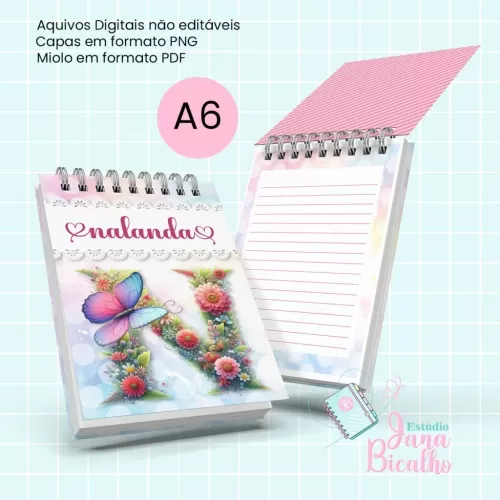 Bloquinho A6 Alfabeto Butterfly (Jana Bicalho)