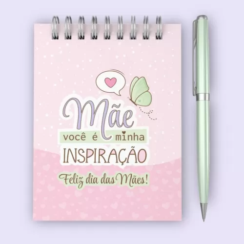 Bloquinhos A6 wire-o espiral – Dia das  Mães  Telma Contel