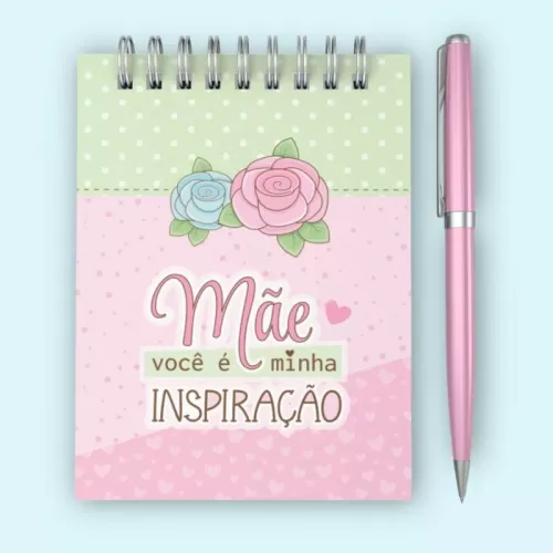 Bloquinhos A6 wire-o espiral – Dia das  Mães  Telma Contel
