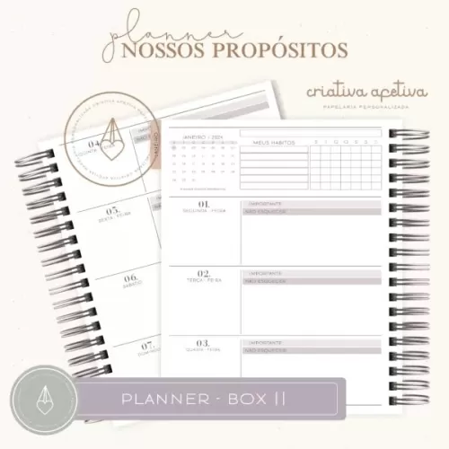 COMBO PLANNER NOSSOS PROPÓSITOS 2024 – Criativa Afetiva