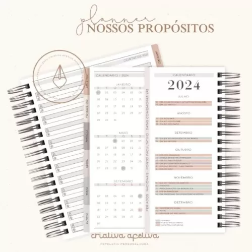 COMBO PLANNER NOSSOS PROPÓSITOS 2024 – Criativa Afetiva