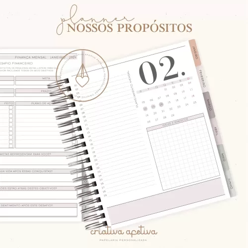 COMBO PLANNER NOSSOS PROPÓSITOS 2024 – Criativa Afetiva