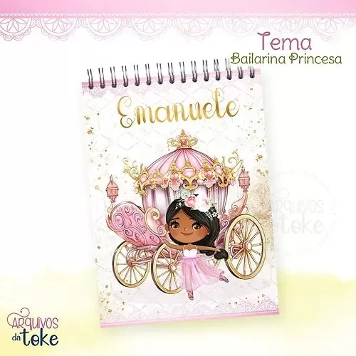Caderneta Bailarina Princesa – 4 Opções Capas – Arquivos da Toke