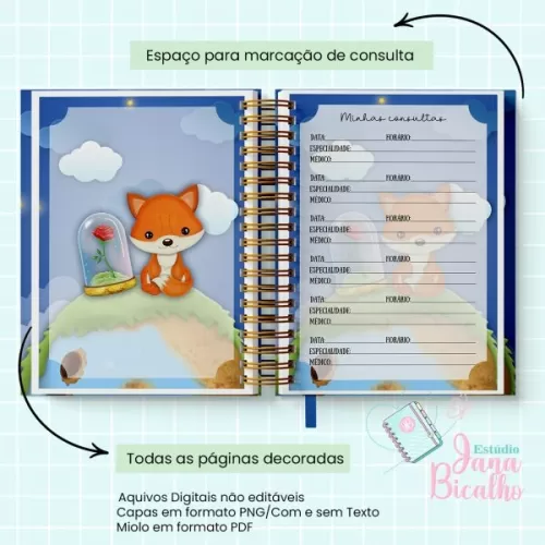 Caderneta de Saúde – Pequeno Príncipe – Jana Bicalho