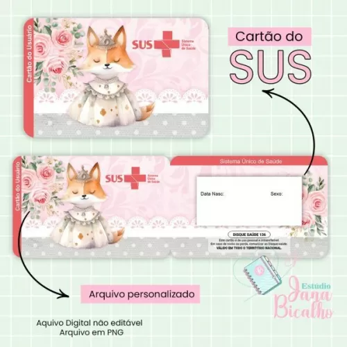 Caderneta de Saúde – Raposa Realeza Menina – Jana Bicalho