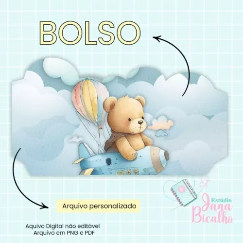Caderneta de Saúde – Ursinho Aviador – Jana Bicalho