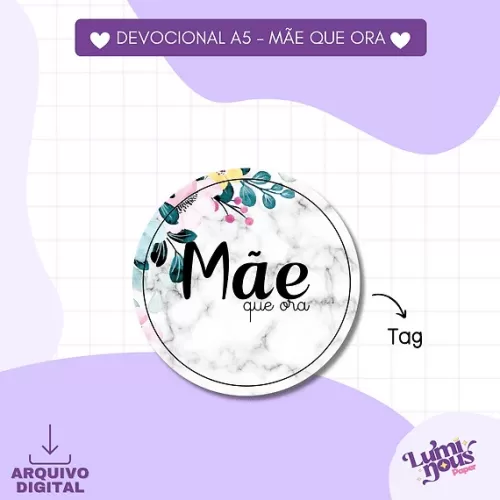 Caderno Devocional A5 – Mãe Que Ora (Luminous Paper)