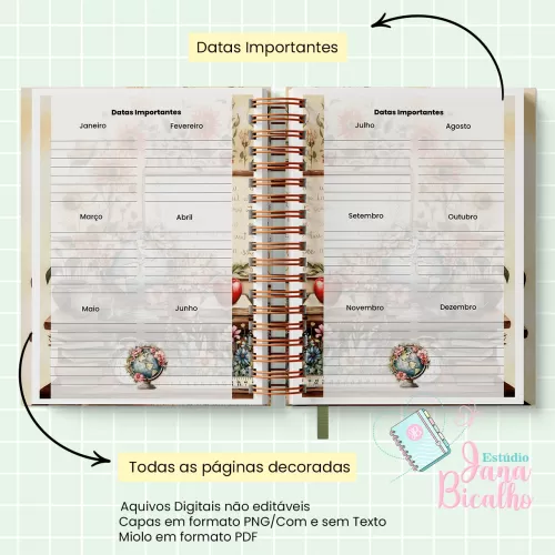Caderno Planejamento A5 Professora – Jana