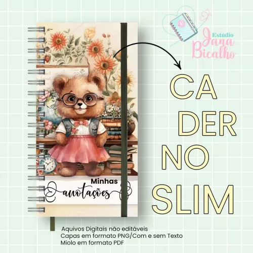 Caderno Slim Professora – Jana