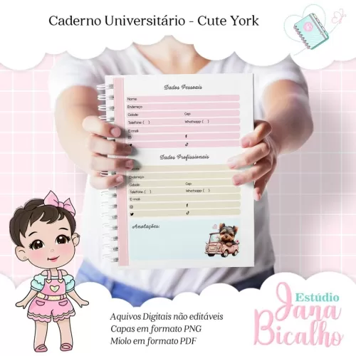 Caderno Universitário – Coleção Cute York (Jana Bicalho)
