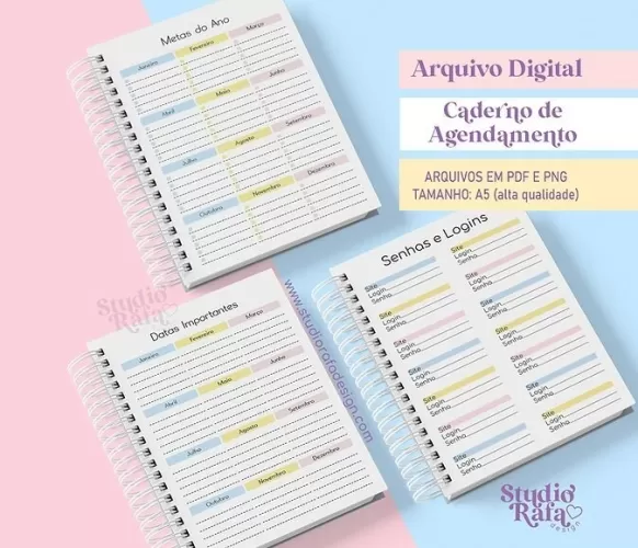 Caderno de Agendamento Manicure Permanente 2024 (Rafa)