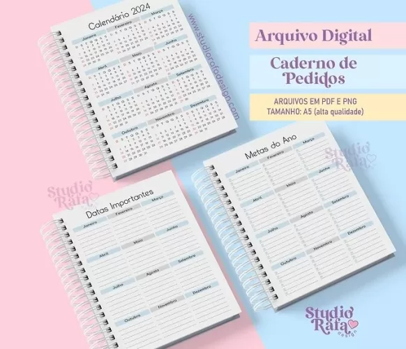 Caderno de Pedidos Permanente Neutro 2024 (Rafa)