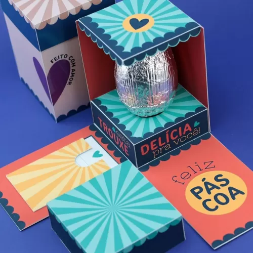 Caixa Explosão para Ovo de Páscoa – Printables
