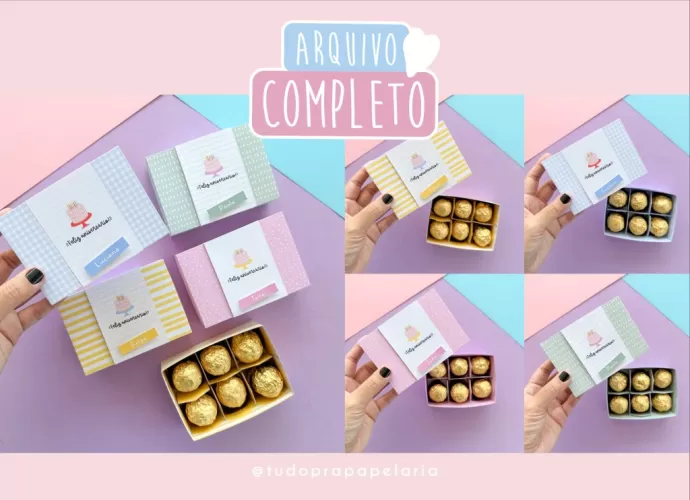 Caixinha Aniversário – 6 doces | Aniversário