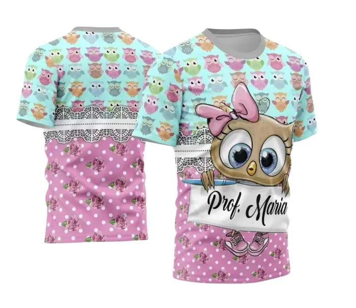 Camisa Professora Corujinhas