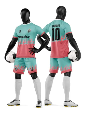 Camisa e Short de Futebol Amador Personalizado Camisa e Short de Futebol Amador Personalizado