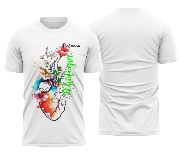 Camiseta Biologia Estampa Fofa Unissex para Professora
