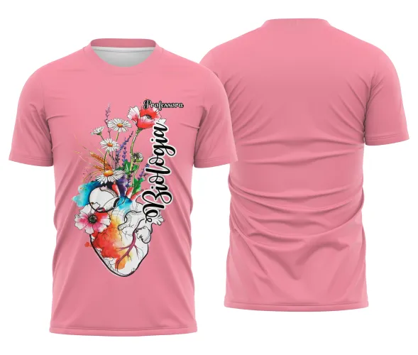 Camiseta Biologia Estampa Fofa Unissex para Professora