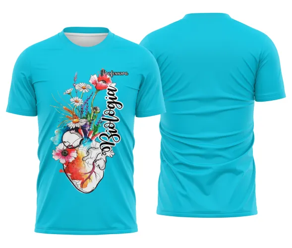 Camiseta Biologia Estampa Fofa Unissex para Professora