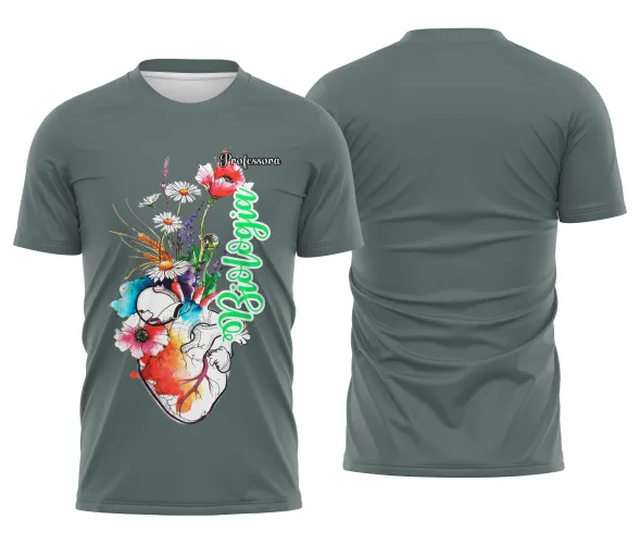 Camiseta Biologia Estampa Fofa Unissex para Professora