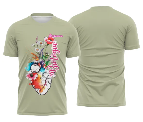 Camiseta Biologia Estampa Fofa Unissex para Professora