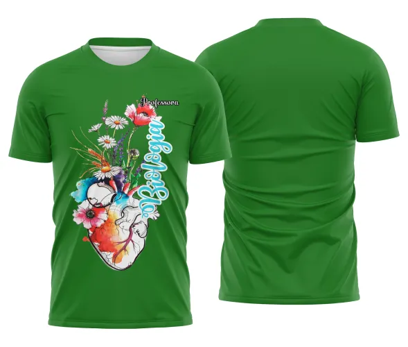 Camiseta Biologia Estampa Fofa Unissex para Professora