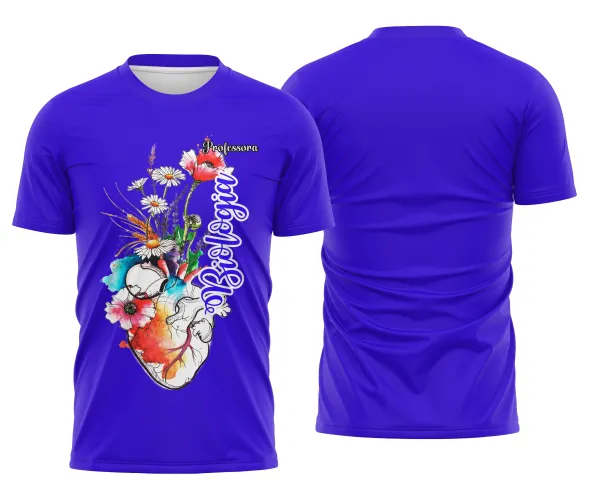 Camiseta Biologia Estampa Fofa Unissex para Professora