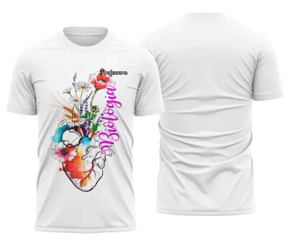 Camiseta Biologia Estampa Fofa Unissex para Professora