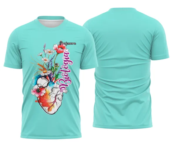 Camiseta Biologia Estampa Fofa Unissex para Professora