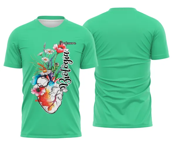 Camiseta Biologia Estampa Fofa Unissex para Professora