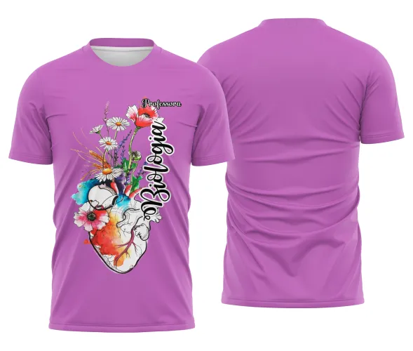 Camiseta Biologia Estampa Fofa Unissex para Professora