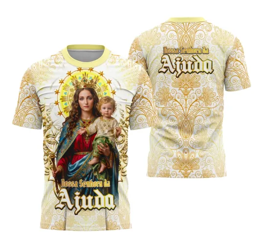 Camiseta Católica Nossa Senhora da Ajuda – Fé e Devoção Cristã