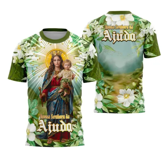 Camiseta Católica Nossa Senhora da Ajuda – Fé e Devoção Cristã