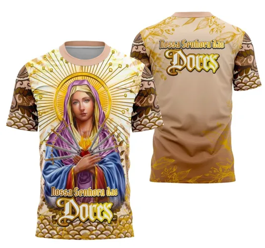 Camiseta Católica Nossa Senhora das Dore - Fé e Devoção