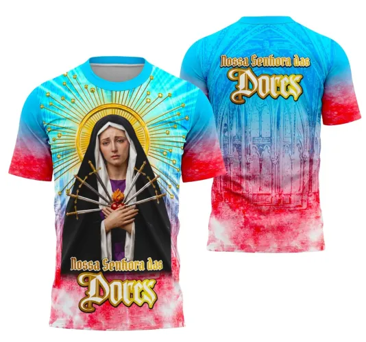 Camiseta Católica Nossa Senhora das Dore - Fé e Devoção