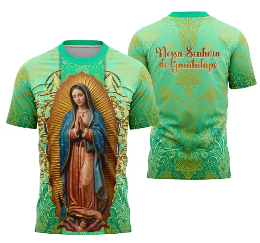 Camiseta Católica Nossa Senhora de Guadalupe – Estilo com Devoção Camiseta Católica Nossa Senhora de Guadalupe – Estilo com Devoção