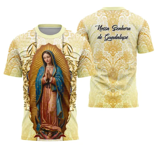 Camiseta Católica Nossa Senhora de Guadalupe – Estilo com Devoção Camiseta Católica Nossa Senhora de Guadalupe – Estilo com Devoção